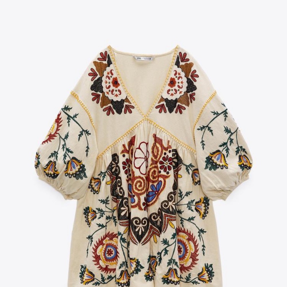 Zara Embroidered Boho Dress